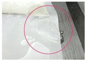 受壓後有滲漏