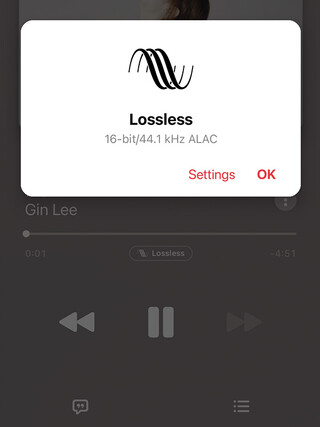 「Apple Music」(#1)的無損音樂以ALAC格式播放。