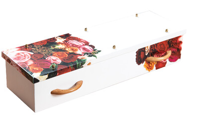 部分環保棺的設計多樣，例如可讓家屬在棺木表面寫上心意或送別字句。