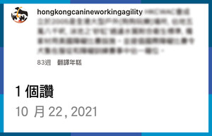 「香港犬隻工作及障礙賽事會」(#9)的社交平台已近2年沒有更新。