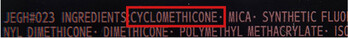 環聚二甲基矽氧烷（cyclomethicone）為多種環矽氧烷化合物的混合物，故此使用了這種成分的化妝品有機會檢出D5。