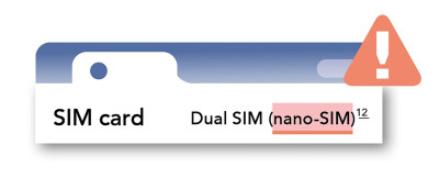 香港版本的智能裝置B只可同時支援兩張Nano SIM卡,意指產品未具備eSIM功能。