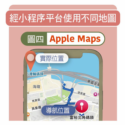 图四：方向相反或远离实际位置。