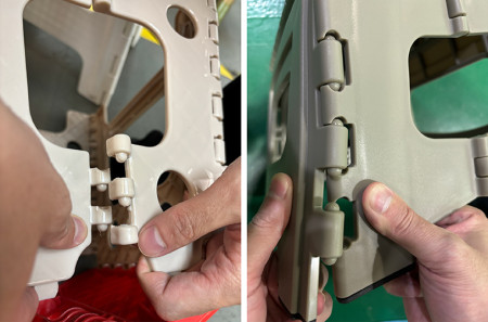 圖4：有樣本的鉸鏈可輕易被拉開，不夠穩固