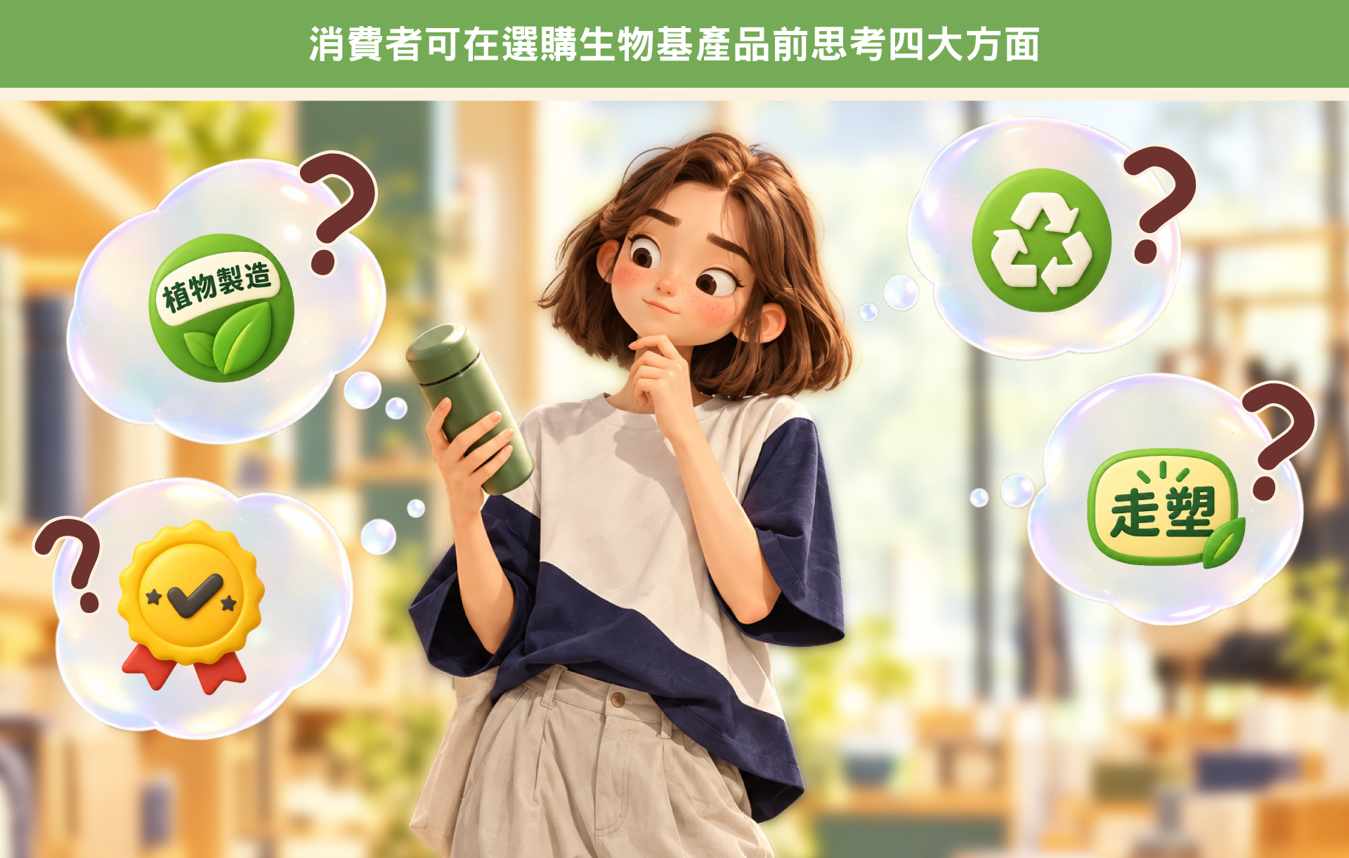 消費者可在選購生物基產品前思考四大方面