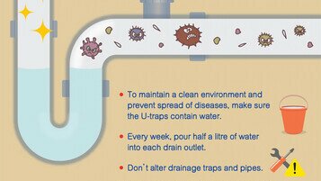 Maintain U-shaped Traps in Drainage Pipes Properly!