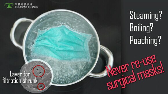 Never re-use surgical masks!