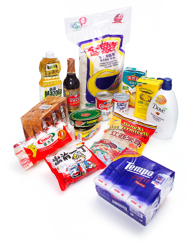 一籃子食品和日丸用品
