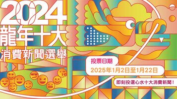 “Top 10 Consumer News – Year of the Dragon” Voting Campaign  Breaks Turnout Record  Closure of Physical Fitness Takes Top Place Messi’s No-show at Exhibition Match Declared “Most Outrageous”  Launch of Free CHOICE Hailed as “Most Liked”